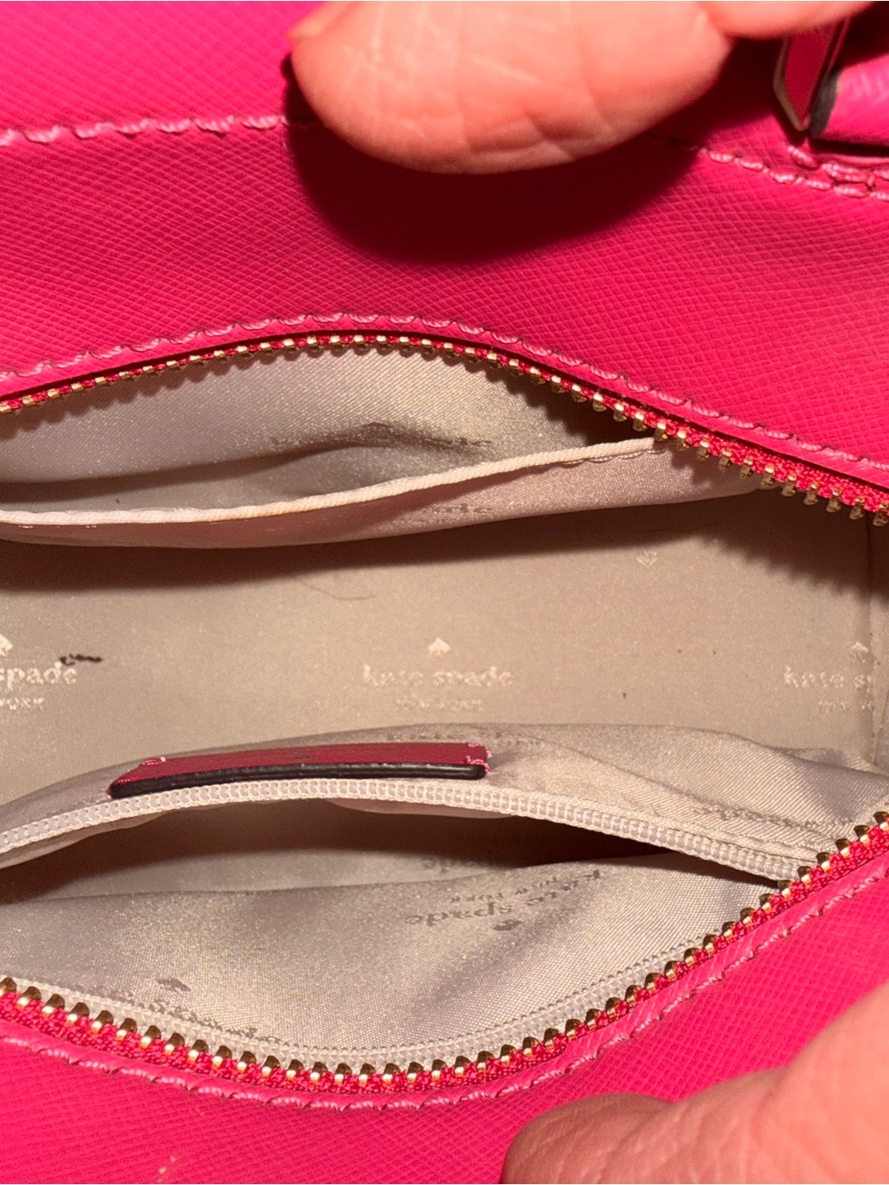 kate spade Bright Pink Leather Satchel with Crossbody Strap - Picture 3 of 13